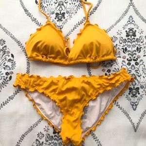 Victoria’s Secret Pink Ruffled Bikini Set